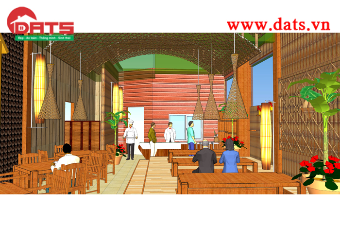 Thiết kế kiến trúc Quan Lạn restaurant - Công ty xnk Quảng Bình - Ảnh 5