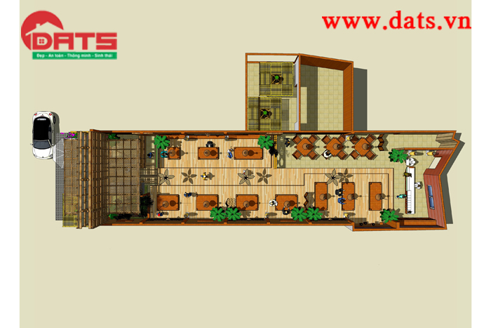 Thiết kế kiến trúc Quan Lạn restaurant - Công ty xnk Quảng Bình - Ảnh 1