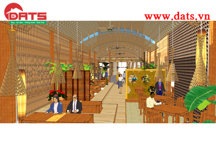 Thiết kế kiến trúc Quan Lạn restaurant - Công ty xnk Quảng Bình - Ảnh 2