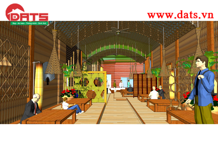 Thiết kế kiến trúc Quan Lạn restaurant - Công ty xnk Quảng Bình - Ảnh 4